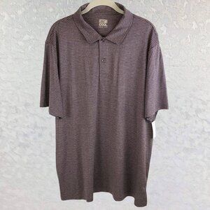 32 Degrees Cool Purple/Violet Striped Short Sleeve Polo Shirt Size XL NWT